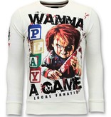 Local Fanatic Men Printed Sweatshirt Chucky Childs Play - White