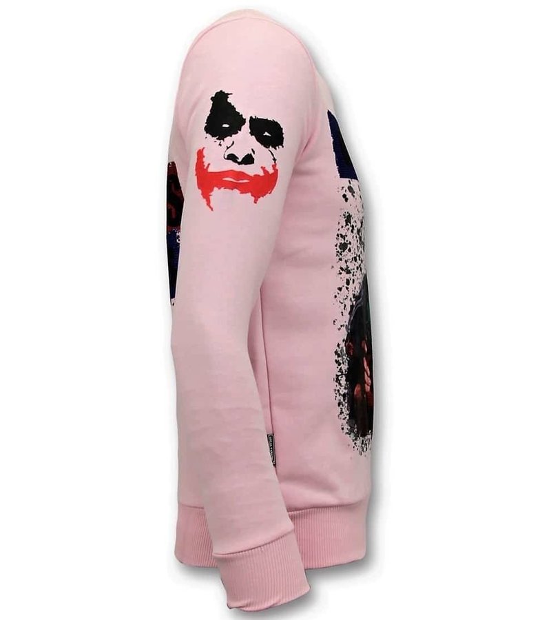 Local Fanatic Men Printed Sweater Joker - Pink