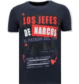 Local Fanatic Los Jefes The Narcos Printed T Shirt - Blue