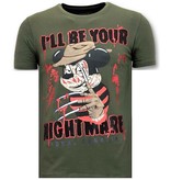 Local Fanatic Freddy Krueger Men T Shirts - Green