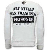 Local Fanatic  Alcatraz Prisoner Men Sweatshirt - White