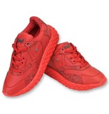 Cash Money Paint Splatter Shoes - CMS181 - Red