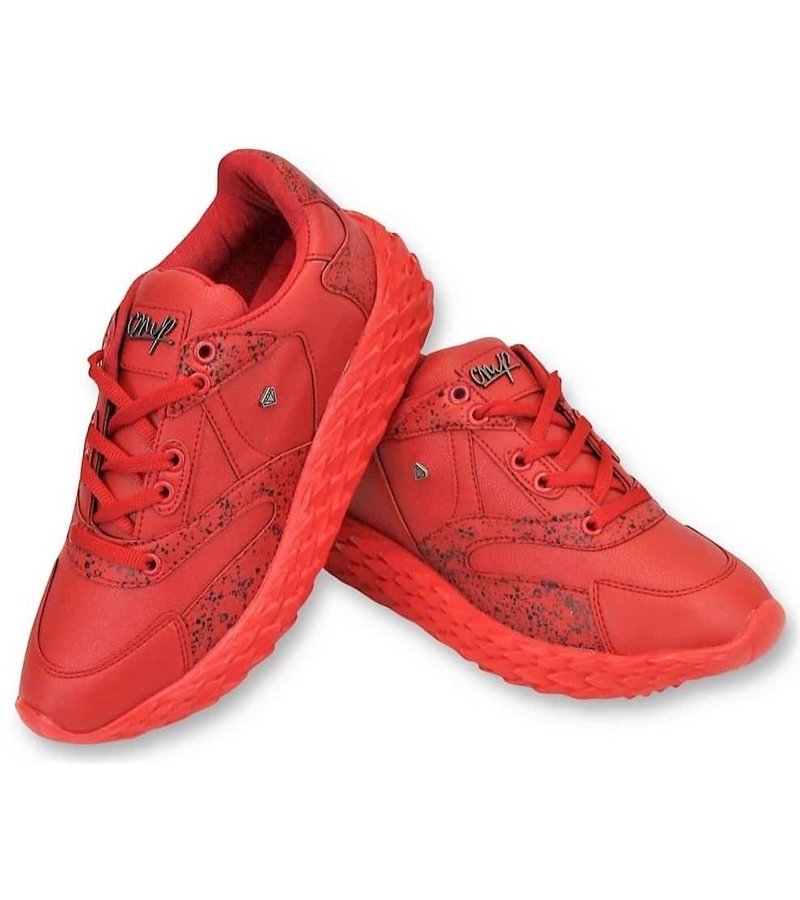 Cash Money Paint Splatter Shoes - CMS181 - Red