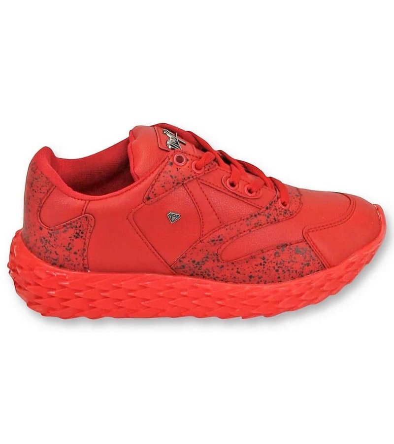 Cash Money Paint Splatter Shoes - CMS181 - Red
