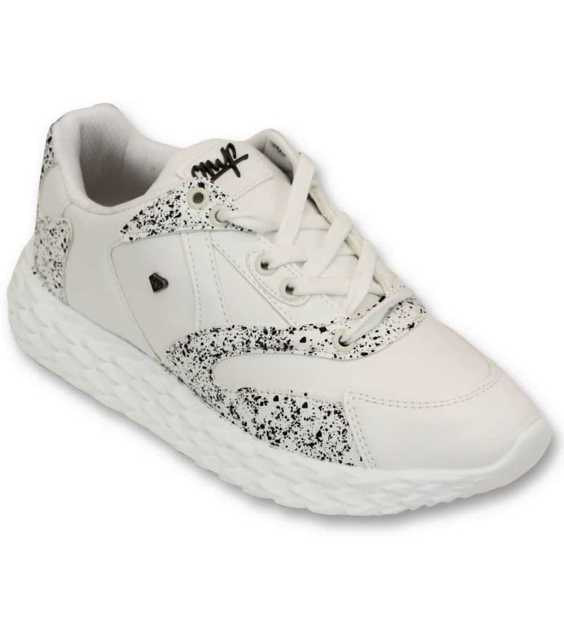 Cash Money Paint Splatter Shoes - CMS181 - White