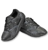 Cash Money Paint Splatter Shoes - CMS181 - Black