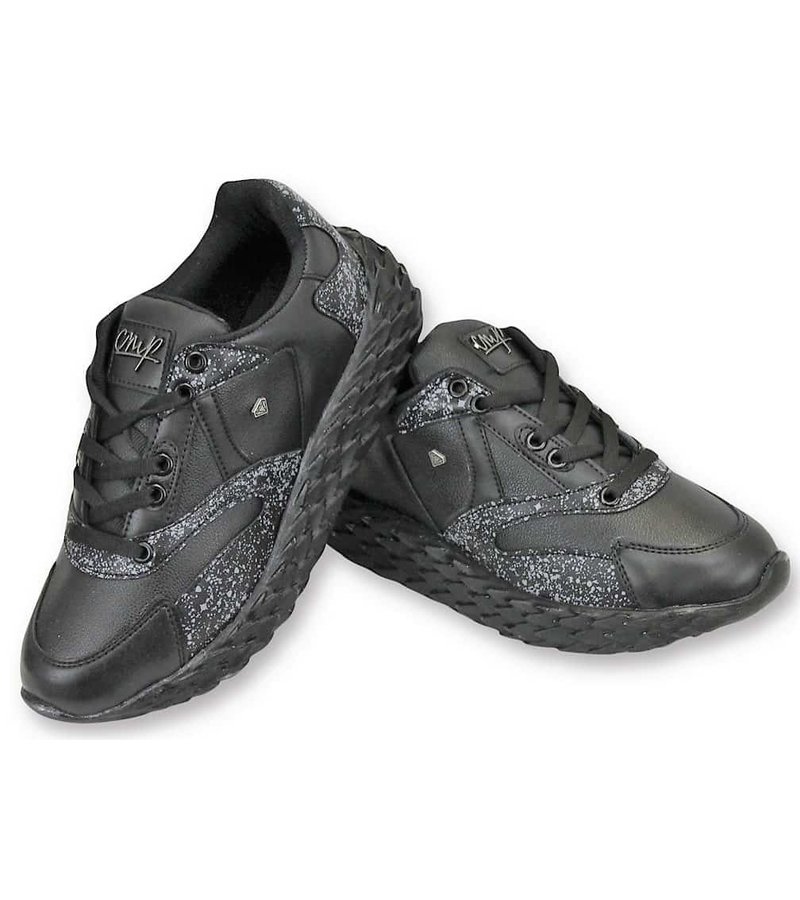 Cash Money Paint Splatter Shoes - CMS181 - Black