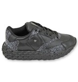 Cash Money Paint Splatter Shoes - CMS181 - Black