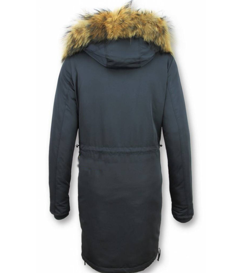 Macleria Long Winter Jacket Ladies Parka - Blue