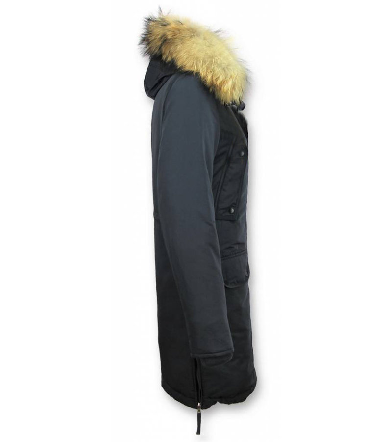 Macleria Long Winter Jacket Ladies Parka - Blue