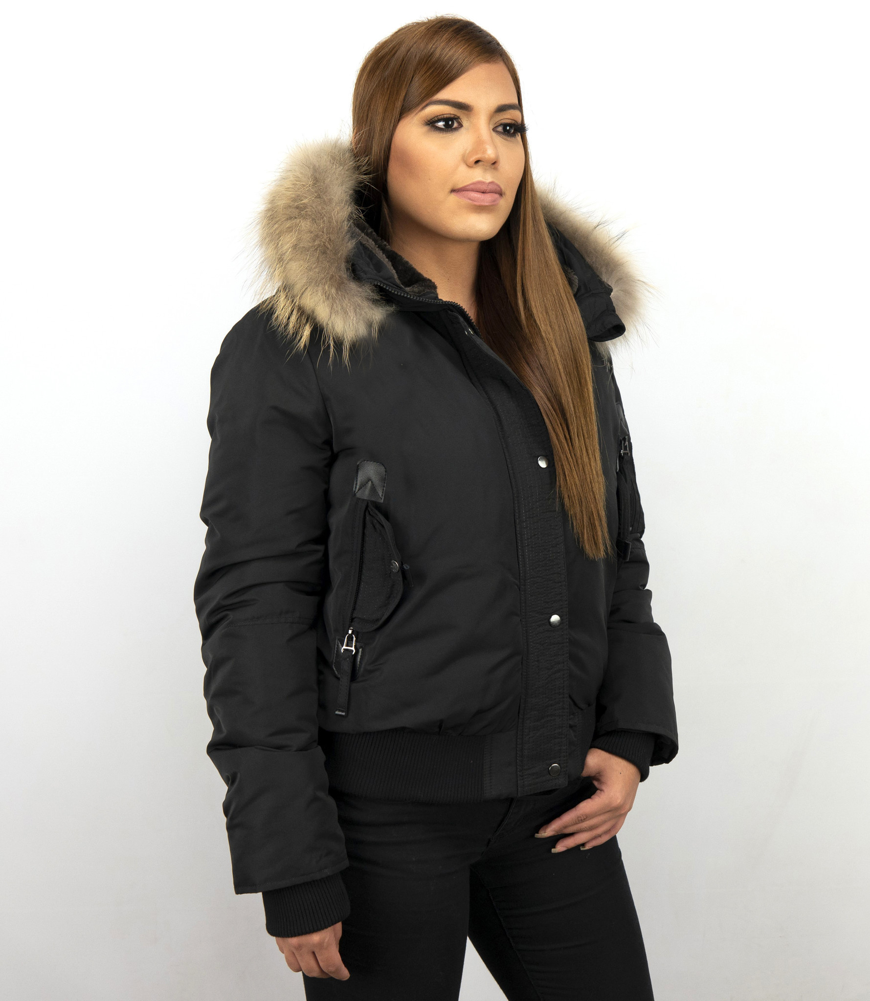 Womens black winter coat, 86% apagado gran descuento 