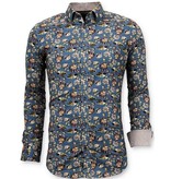 Tony Backer Mens Shirt  Digital Floral Print - 3062 - Green