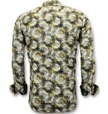 Tony Backer Digital Print Collar Shirts - 3053 - Yellow