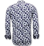 Tony Backer Jellyfish Flower Printed Shirts - 3058 - White