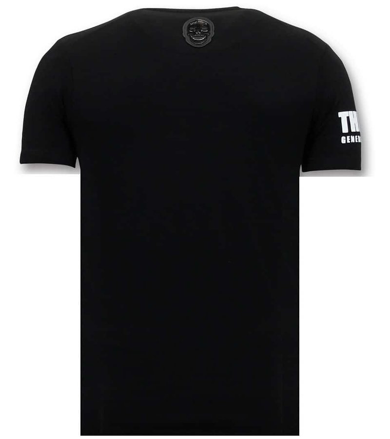 Local Fanatic Padrino Corleone Printed T Shirt - Black