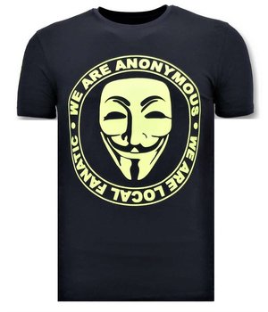 Local Fanatic Men T Shirt We Are Anonymous - Blue