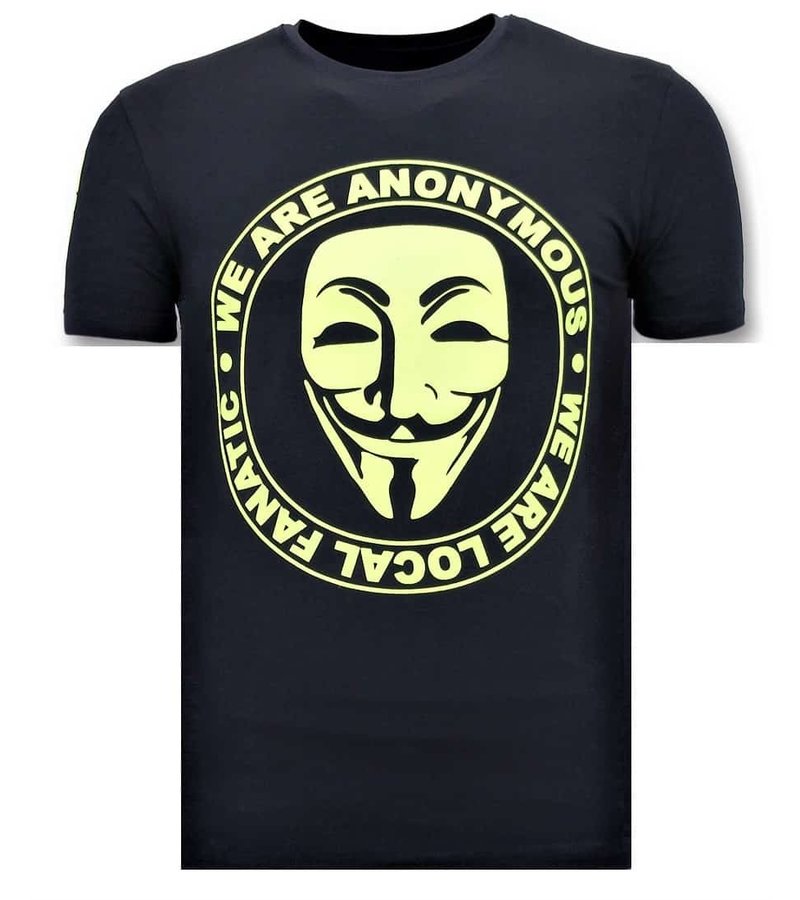 Local Fanatic Men T Shirt We Are Anonymous - Blue