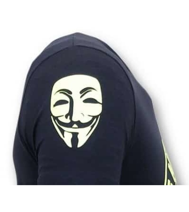 Local Fanatic Men T Shirt We Are Anonymous - Blue