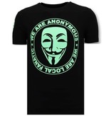 Local Fanatic Men T Shirt We Are Anonymous - Black