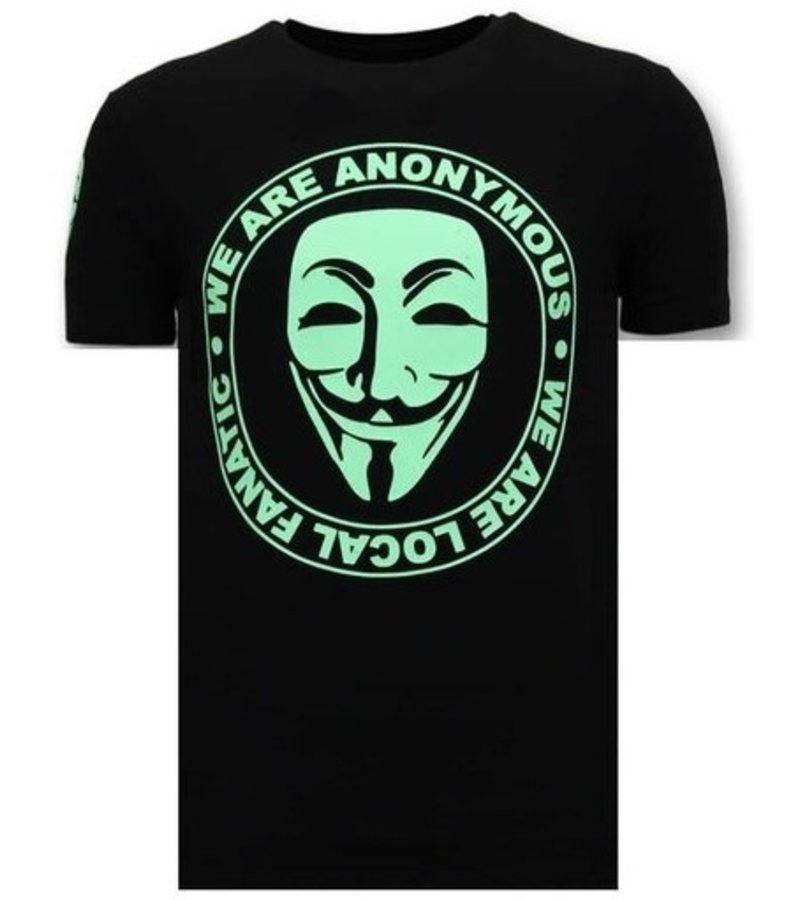 Local Fanatic Men T Shirt We Are Anonymous - Black