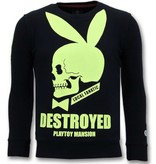 Local Fanatic Destroyed Playtoy Sweatshirt - Black