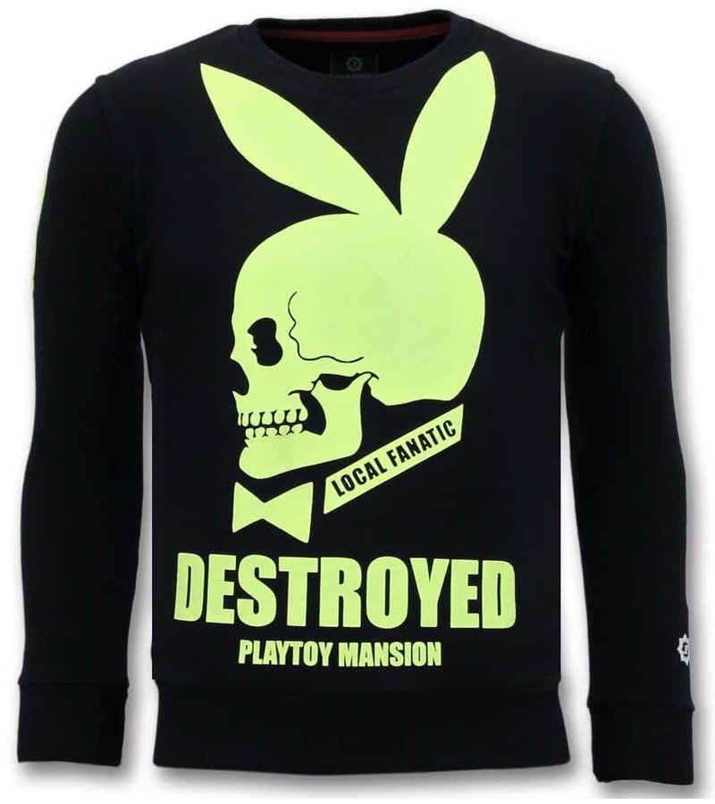 Local Fanatic Destroyed Playtoy Sweatshirt - Black