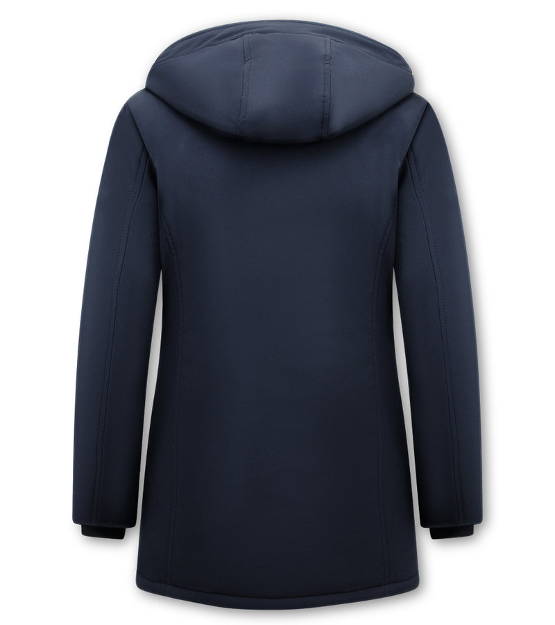 Matogla Women Winter Coat Plain - 0681 - Navy