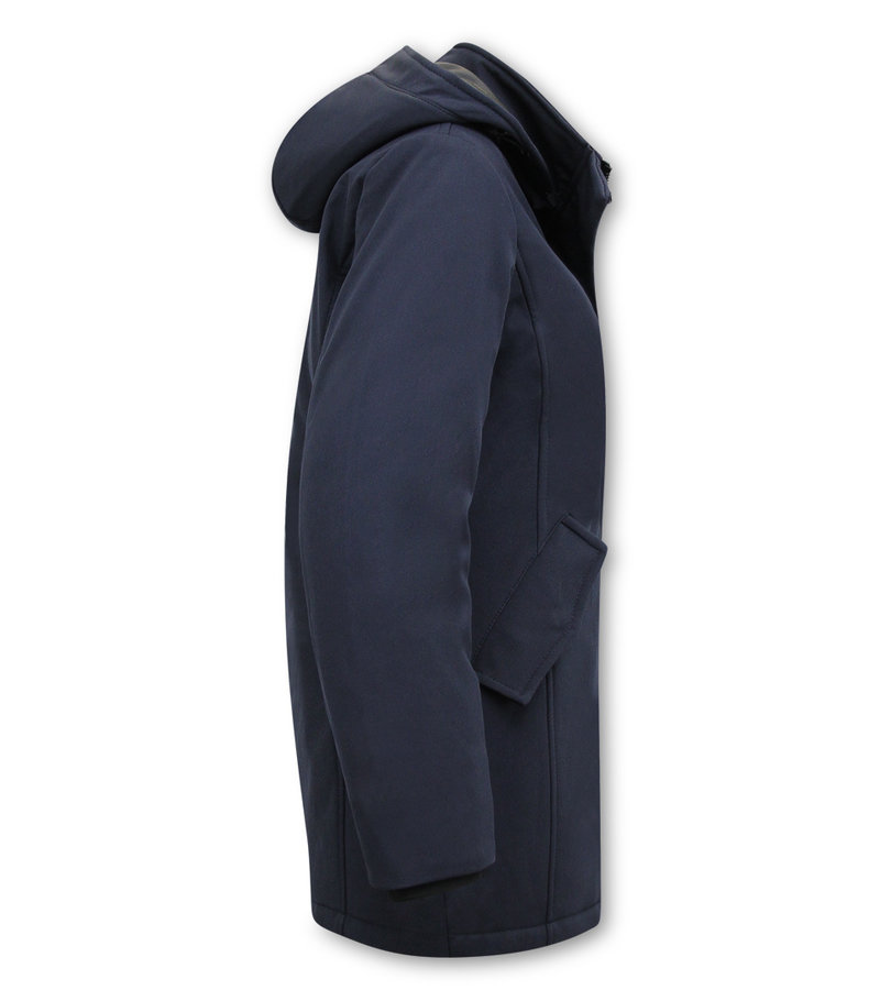 Matogla Women Winter Coat Plain - 0681 - Navy