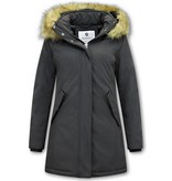 Matogla Fake Fur Winter Coat Women  - 0681 - Black