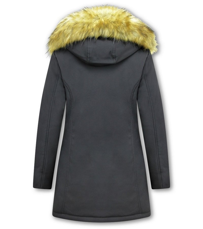 Matogla Fake Fur Winter Coat Women  - 0681 - Black