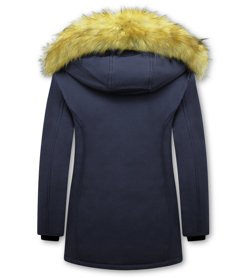 Matogla Fake Fur Winter Coat Women  - 0681 - Blue