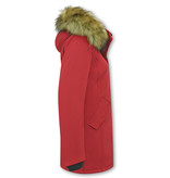 Matogla Fake Fur Winter Coat Women  - 0681 - Red