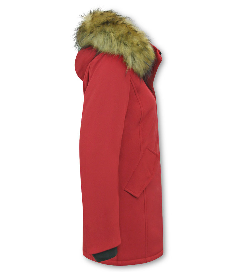 Matogla Fake Fur Winter Coat Women  - 0681 - Red