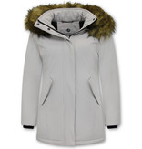 Matogla Fake Fur Winter Coat Women - 0681 - White