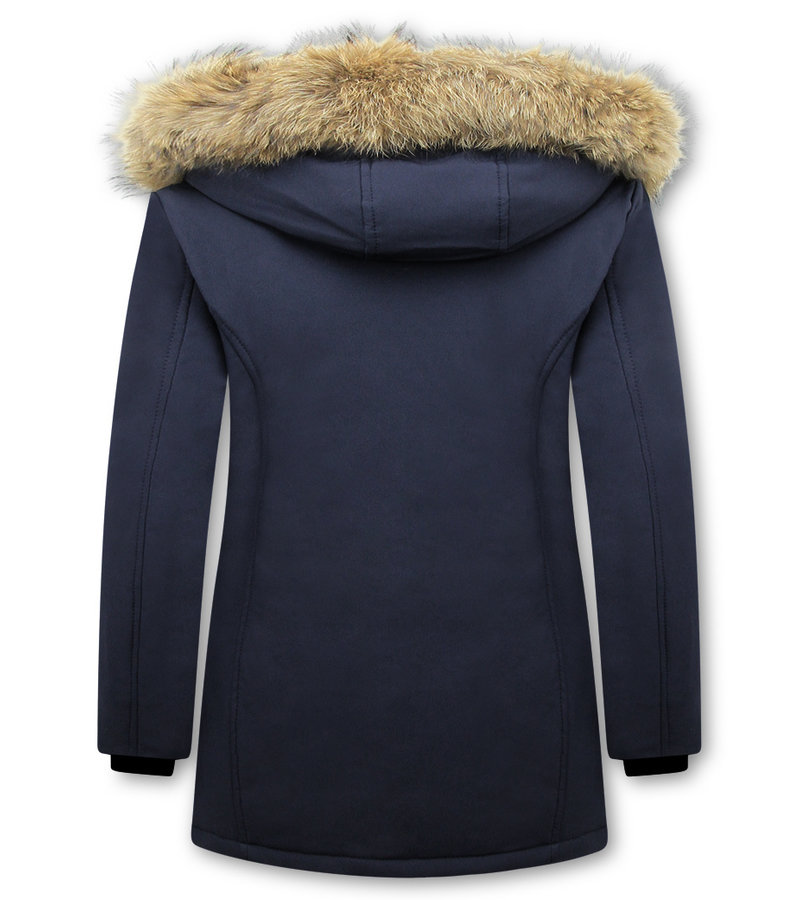 Matogla Fox Fur Winter Coat Women - 0681 - Blue