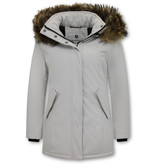 Matogla Fox Fur Winter Coat Women - 0681 - White