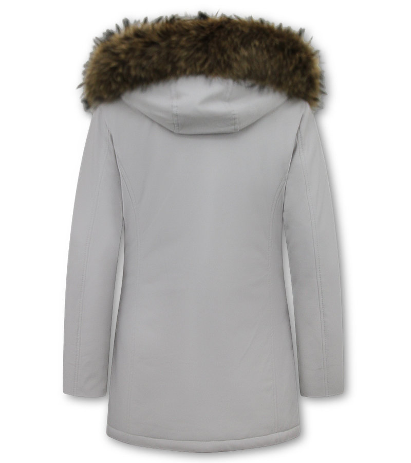 Matogla Fox Fur Winter Coat Women - 0681 - White