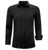 Tony Backer Plain Collar Shirts - 3078 - Black