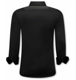 Tony Backer Plain Collar Shirts - 3078 - Black