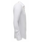 Tony Backer Plain Collar Shirts For Men - 3079 - White