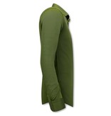 Tony Backer Plain Collar Shirts For Men - 3083 - Green