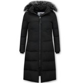 Matogla Ladies Padded Winter Coat Long  - 8606Z - Black