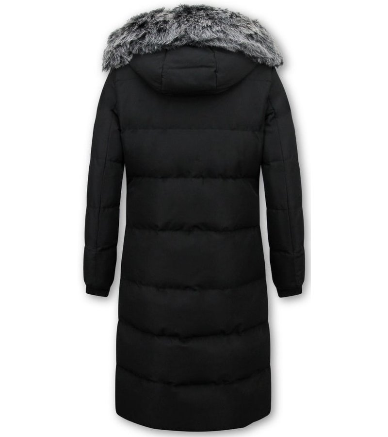 Matogla Ladies Padded Winter Coat Long  - 8606Z - Black