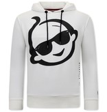 Local Fanatic Zwitsal Print Hoodie For Men - White