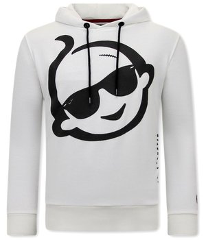 Local Fanatic Zwitsal Print Hoodie For Men - White