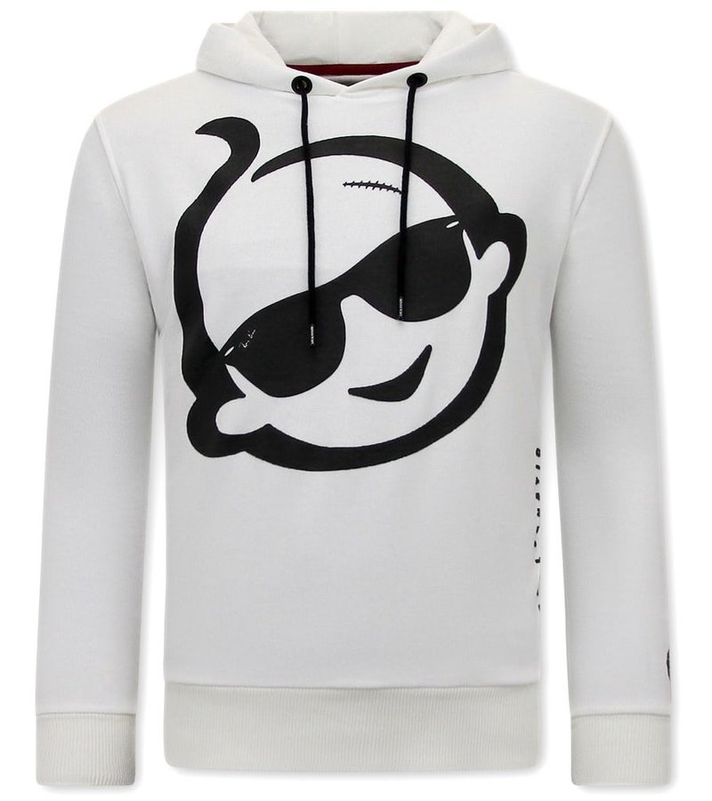 Local Fanatic Zwitsal Print Hoodie For Men - White