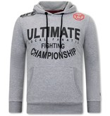 Local Fanatic UFC Ultimate Fighting Hoodie - Grey