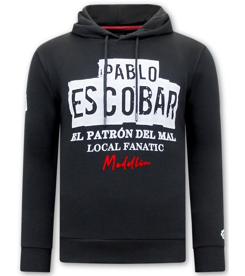 Local Fanatic Hoodie For Men Pablo Escobar - Black