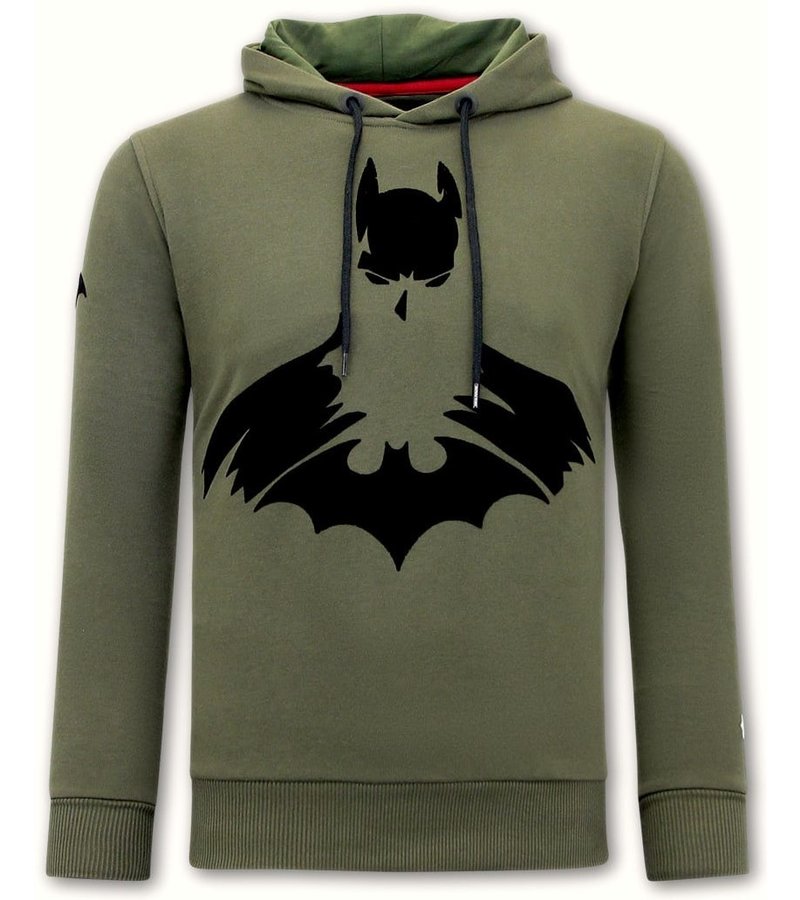 Local Fanatic Men Hoodie  Batman Print - Green