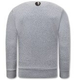 Local Fanatic Men Sweater With Print El Narco  - Grey